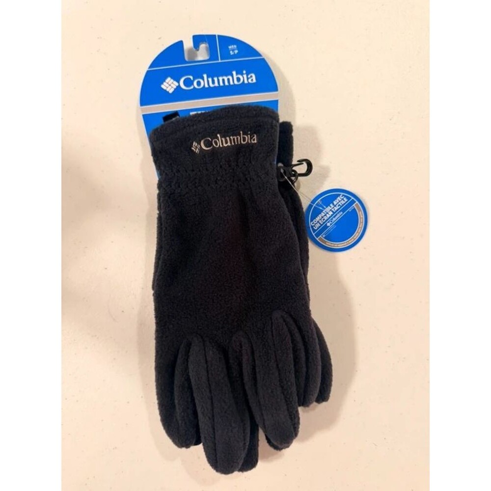 Columbia Men’s Steens Mountain Fleece Black Gloves-Touchscreen- Small- NWT
